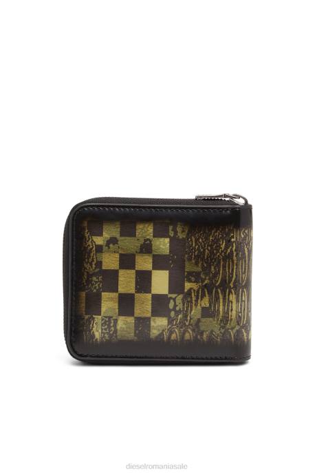 accesorii bărbați Diesel fermoar monedă dublu xs 2H8J565 negru/verde