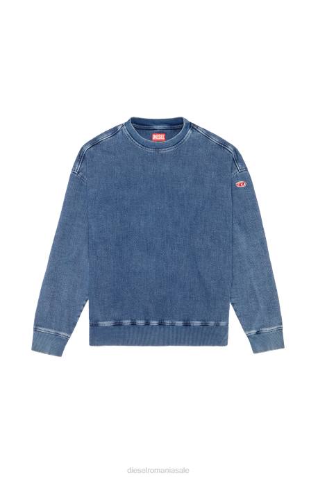 îmbrăcăminte bărbați Diesel hanorac din denim d-krib track 2H8J152 albastru mediu
