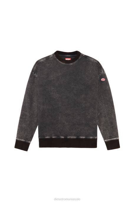 îmbrăcăminte bărbați Diesel hanorac din denim d-krib track 2H8J159 negru/gri închis