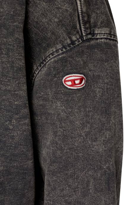 îmbrăcăminte bărbați Diesel hanorac din denim d-krib track 2H8J159 negru/gri închis