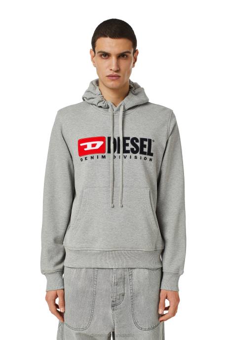 îmbrăcăminte bărbați Diesel s-ginn-hood-div 2H8J142 gri