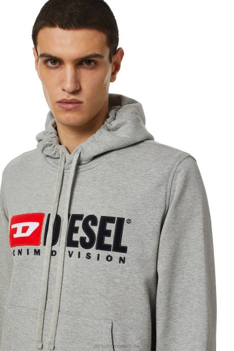 îmbrăcăminte bărbați Diesel s-ginn-hood-div 2H8J142 gri