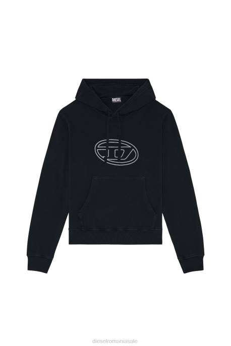 îmbrăcăminte bărbați Diesel s-ginn-hood-e4 2H8J101 negru