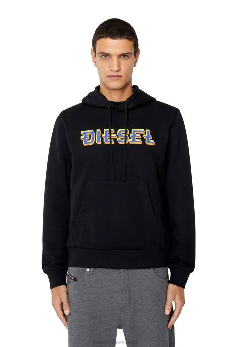 îmbrăcăminte bărbați Diesel s-ginn-hood-k27 2H8J98 negru