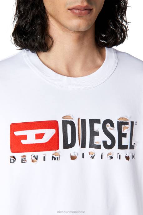 îmbrăcăminte bărbați Diesel s-macs-divstroyed 2H8J160 alb