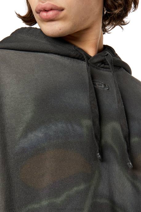 îmbrăcăminte bărbați Diesel s-macs-hood-h1 2H8J164 negru