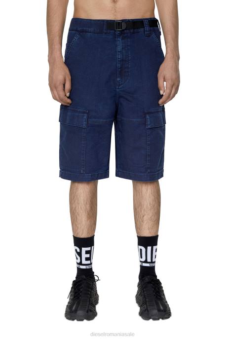 îmbrăcăminte bărbați Diesel pantaloni scurți cargo d-krooley joggjeans 2H8J385 albastru inchis
