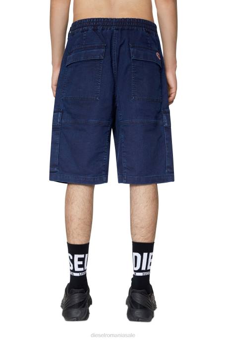 îmbrăcăminte bărbați Diesel pantaloni scurți cargo d-krooley joggjeans 2H8J385 albastru inchis