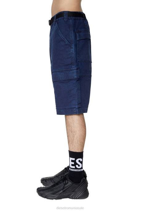 îmbrăcăminte bărbați Diesel pantaloni scurți cargo d-krooley joggjeans 2H8J385 albastru inchis
