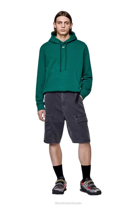 îmbrăcăminte bărbați Diesel pantaloni scurți cargo d-krooley joggjeans 2H8J403 negru/gri închis