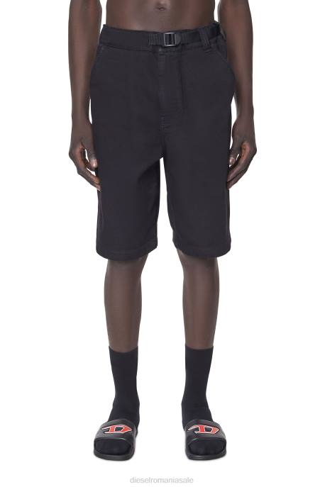 îmbrăcăminte bărbați Diesel pantaloni scurți chino d-krooley joggjeans 2H8J383 negru/gri închis