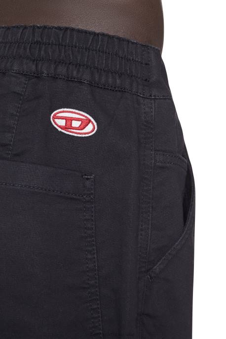 îmbrăcăminte bărbați Diesel pantaloni scurți chino d-krooley joggjeans 2H8J383 negru/gri închis