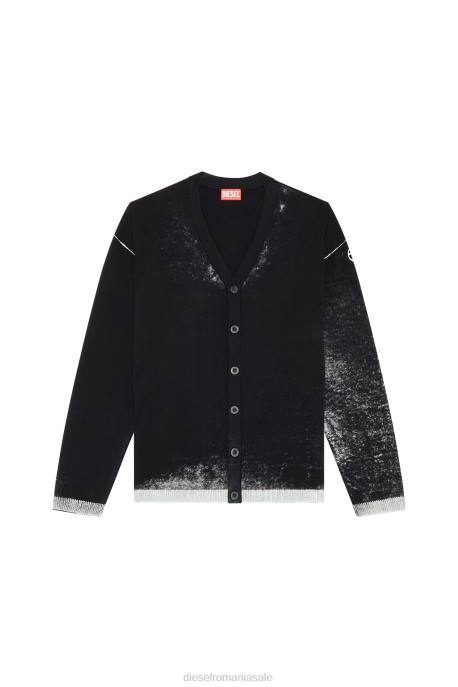 îmbrăcăminte bărbați Diesel k-larence-cardigan-b 2H8J89 negru