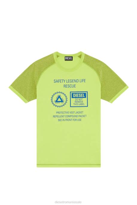 îmbrăcăminte bărbați Diesel t-dieglan 2H8J203 verde fluo