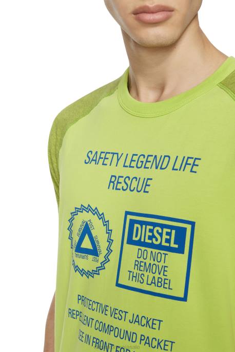 îmbrăcăminte bărbați Diesel t-dieglan 2H8J203 verde fluo