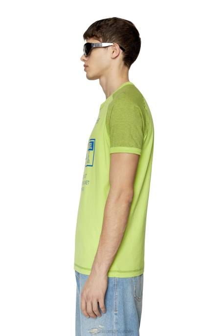 îmbrăcăminte bărbați Diesel t-dieglan 2H8J203 verde fluo