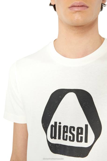 îmbrăcăminte bărbați Diesel t-diegor-g10 2H8J230 alb