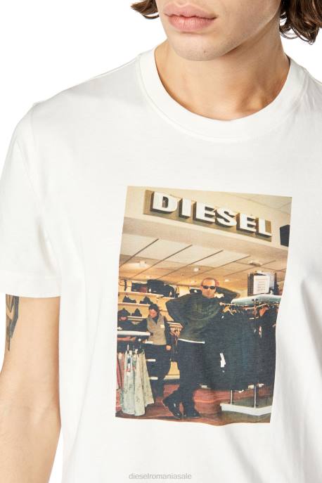 îmbrăcăminte bărbați Diesel t-diegor-g8 2H8J175 alb
