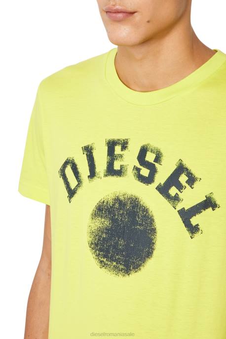 îmbrăcăminte bărbați Diesel t-diegor-k56 2H8J170 galben fluo