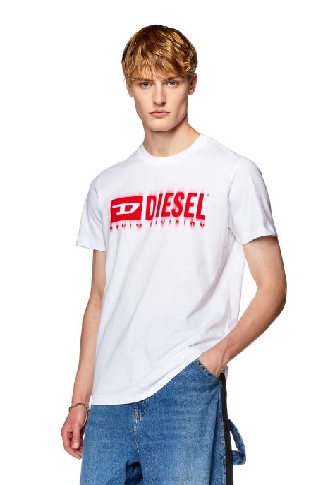 îmbrăcăminte bărbați Diesel t-diegor-l6 2H8J245 alb