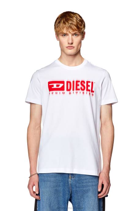 îmbrăcăminte bărbați Diesel t-diegor-l6 2H8J245 alb