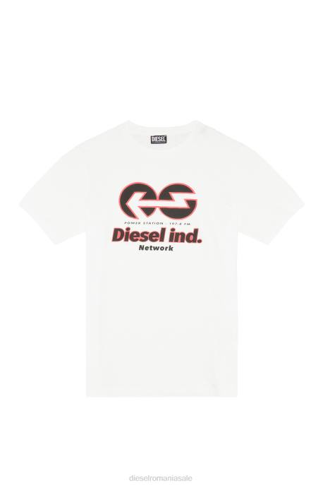 îmbrăcăminte bărbați Diesel t-doar-e18 2H8J200 alb
