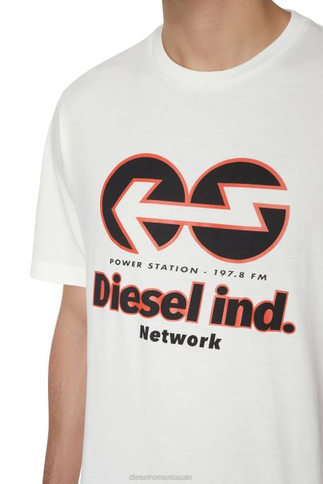 îmbrăcăminte bărbați Diesel t-doar-e18 2H8J200 alb