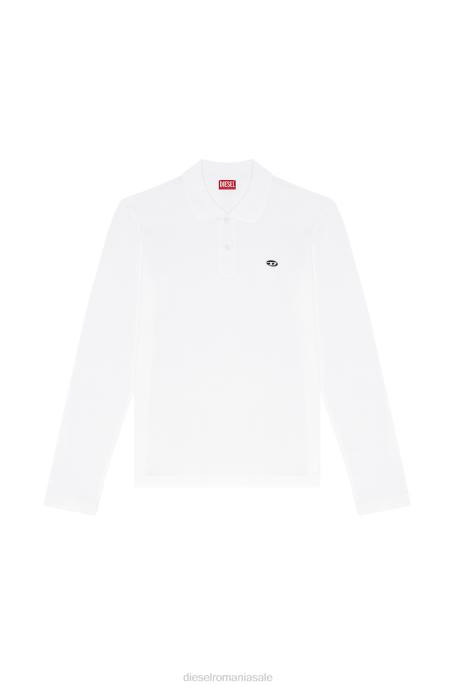 îmbrăcăminte bărbați Diesel t-smith-ls-doval-pj 2H8J279 alb