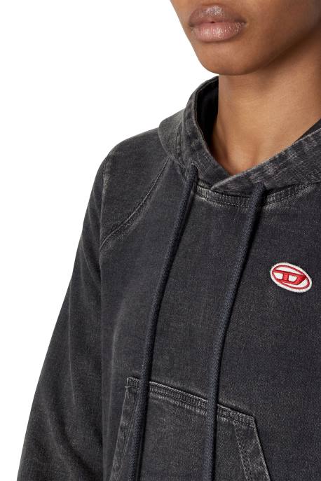 îmbrăcăminte femei Diesel hanorac din denim d-angy track 2H8J898 negru/gri închis