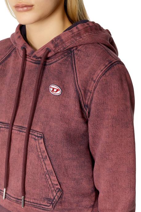 îmbrăcăminte femei Diesel hanorac din denim d-angy track 2H8J902 roșu