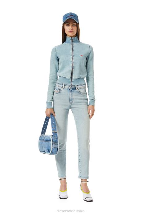 îmbrăcăminte femei Diesel hanorac din denim d-emy track 2H8J906 albastru deschis