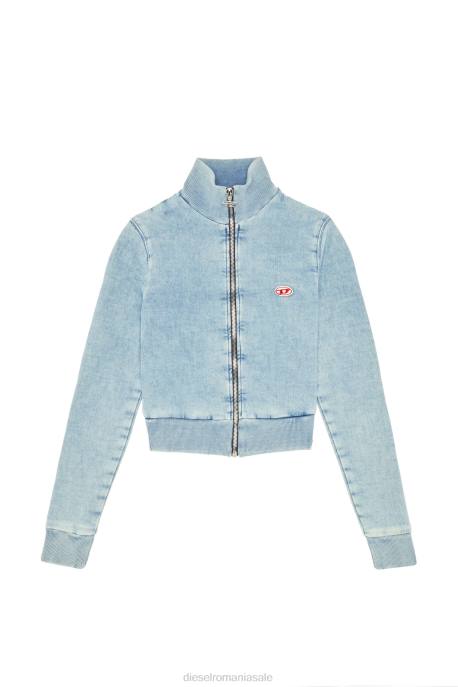 îmbrăcăminte femei Diesel hanorac din denim d-emy track 2H8J906 albastru deschis