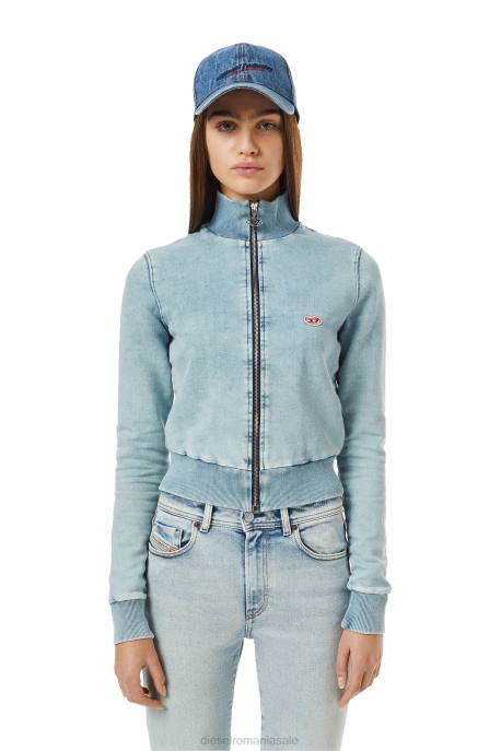 îmbrăcăminte femei Diesel hanorac din denim d-emy track 2H8J906 albastru deschis