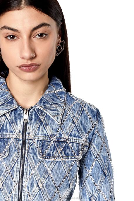 îmbrăcăminte femei Diesel de-slimmy-zip-fs 2H8J750 albastru deschis