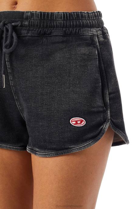 îmbrăcăminte femei Diesel pantaloni scurți de alergare d-sunny track din denim 2H8J989 negru/gri închis