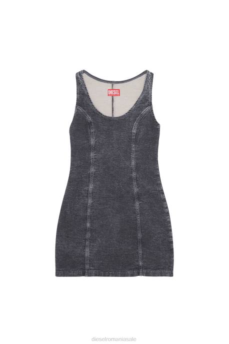 îmbrăcăminte femei Diesel rochie tank d-venus track din denim 2H8J825 negru/gri închis