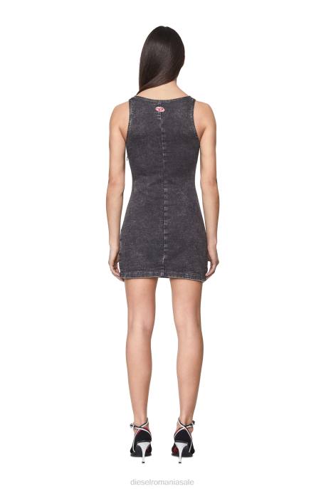 îmbrăcăminte femei Diesel rochie tank d-venus track din denim 2H8J825 negru/gri închis