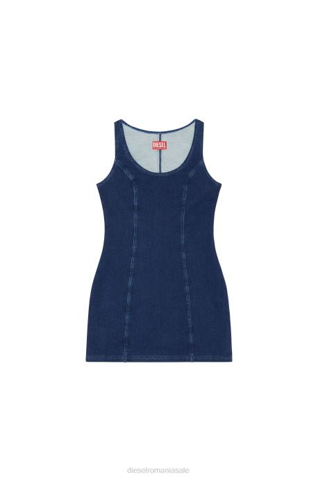 îmbrăcăminte femei Diesel rochie tank d-venus track din denim 2H8J835 albastru inchis